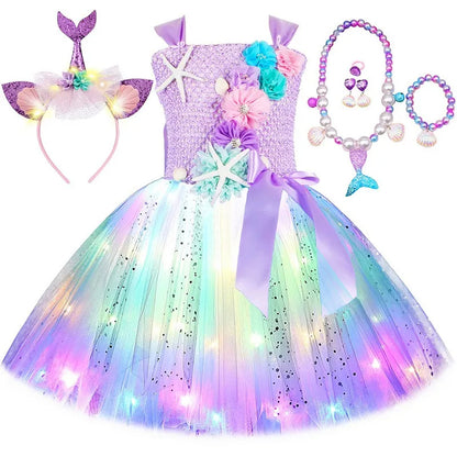 Pastel Mermaid Dress With Accessories